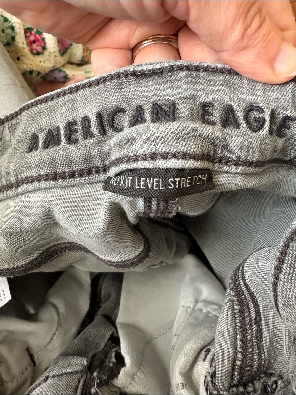 American Eagle Outfitters Washed Gray Distressed Denim Shorts - Picture 3 of 6